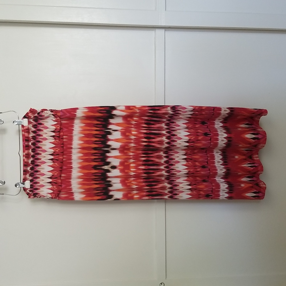 ❤️$6 Sale!❤️ Pink, Orange & White Maxi Skirt EUC